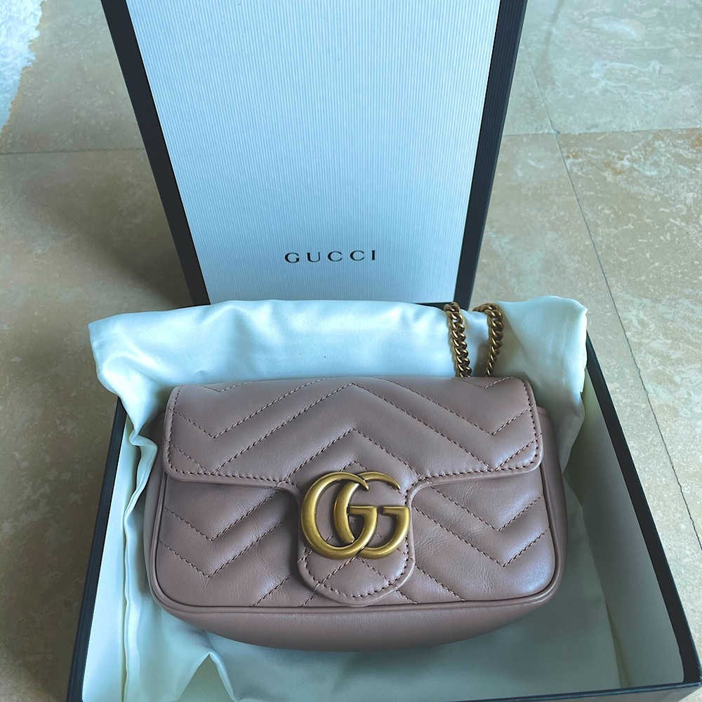 Gucci GG Marmont leather super mini bag NWT